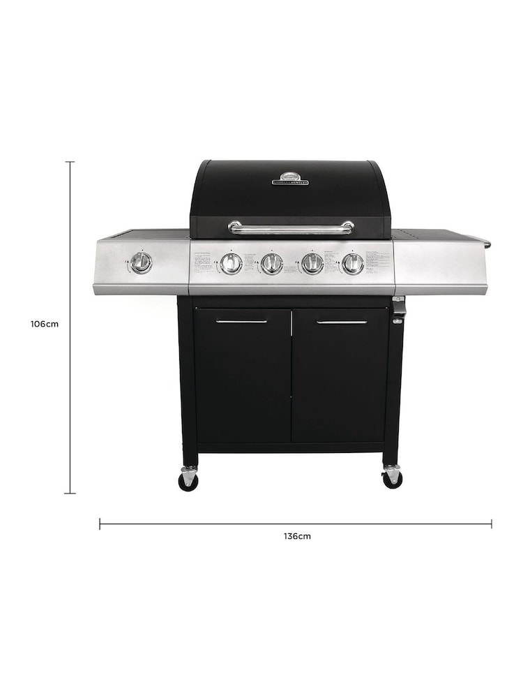 Charles Bentley Black 5 Burner Premium Gas BBQ - Image 6 of 6