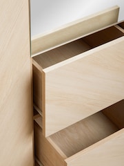 Natural Natural Anderson Oak Effect Slim Triple, 2 Drawers Triple Wardrobe - Image 5 of 11