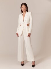 Bardot White Cassian Tailored Wide Leg Trousers - Image 1 of 5