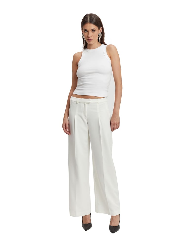 Bardot White Cassian Tailored Wide Leg Trousers - Image 2 of 5