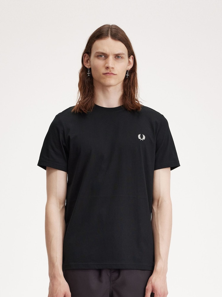 Fred Perry 100% Cotton Laurel Wreath Back Print T-Shirt - Image 1 of 4