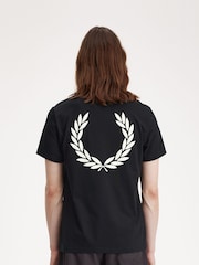 Fred Perry 100% Cotton Laurel Wreath Back Print T-Shirt - Image 2 of 4