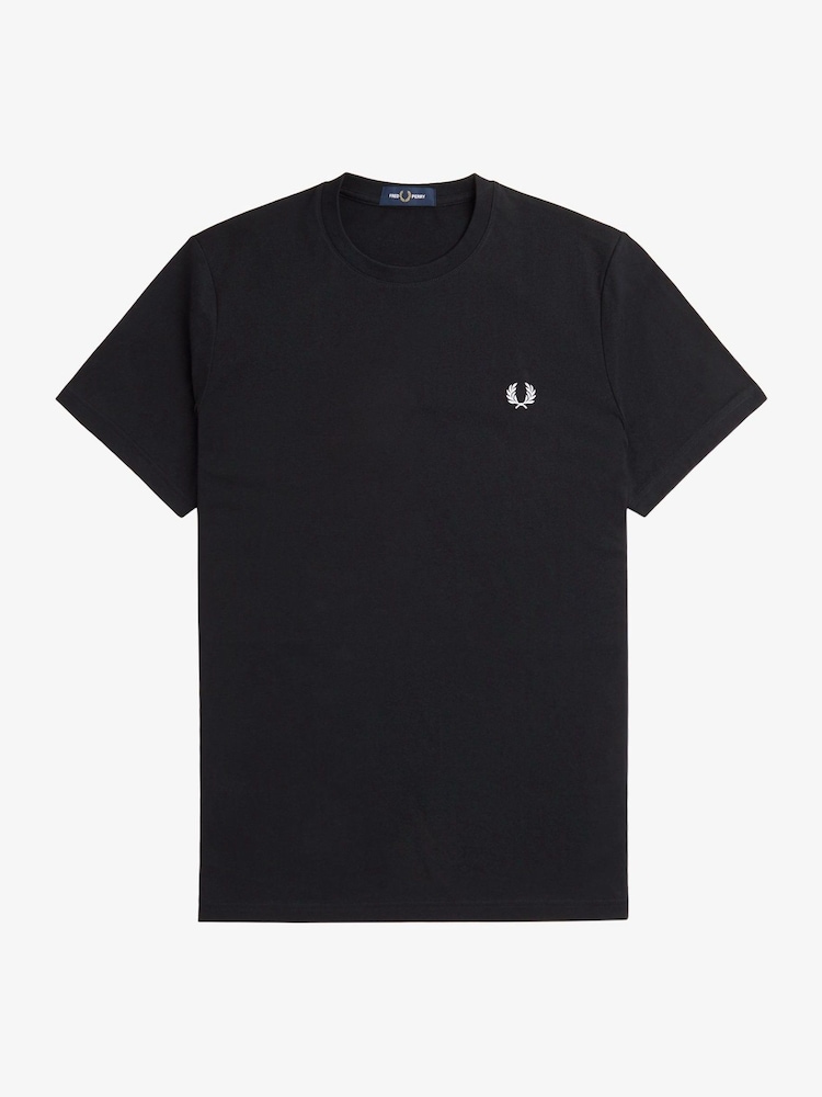 Fred Perry 100% Cotton Laurel Wreath Back Print T-Shirt - Image 3 of 4
