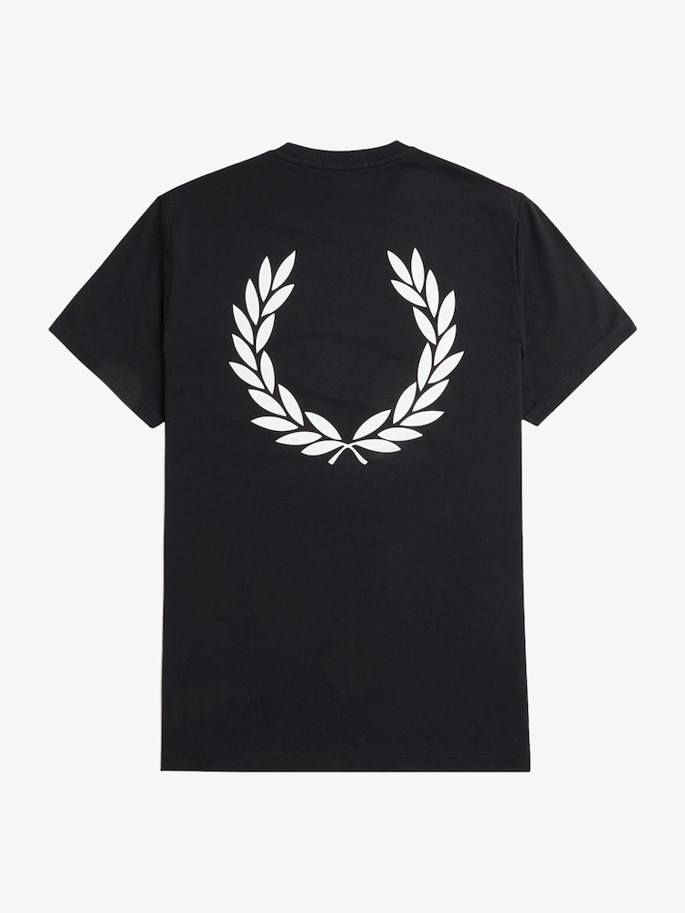 Fred Perry 100% Cotton Laurel Wreath Back Print T-Shirt - Image 4 of 4
