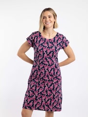 Weird Fish Blue Tallahassee Printed Jersey Dress - Image 1 of 6