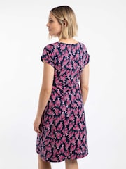 Weird Fish Blue Tallahassee Printed Jersey Dress - Image 2 of 6