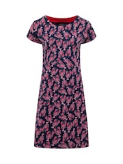 Weird Fish Blue Tallahassee Printed Jersey Dress - Image 5 of 6