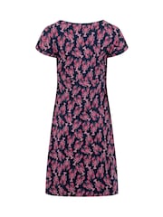 Weird Fish Blue Tallahassee Printed Jersey Dress - Image 6 of 6