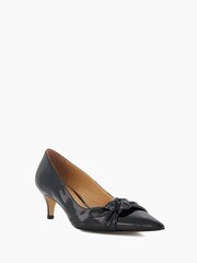 Dune London Black Address Soft Knot Pointed Court Shoes - Image 1 of 4