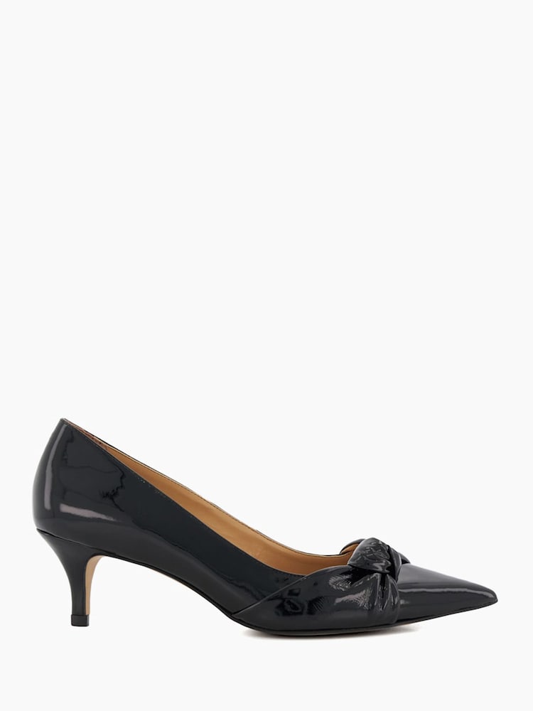Dune London Black Address Soft Knot Pointed Court Shoes - Image 2 of 4 Dune London Black Address Soft Knot Pointed Court Shoes - Image 2 of 4