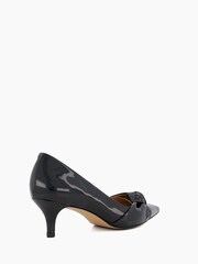 Dune London Black Address Soft Knot Pointed Court Shoes - Image 3 of 4