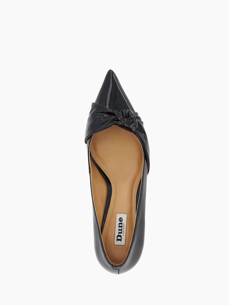 Dune London Black Address Soft Knot Pointed Court Shoes - Image 4 of 4 Dune London Black Address Soft Knot Pointed Court Shoes - Image 4 of 4
