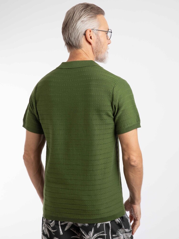 Weird Fish Tyne Trophy Neck Knitted Polo Shirt - Imagen 2 de 6