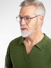 Weird Fish Tyne Trophy Neck Knitted Polo Shirt - Imagen 3 de 6