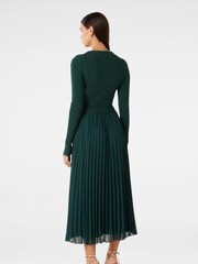 Forever New Green Posey Woven Mix Knit Dress - Image 2 of 4