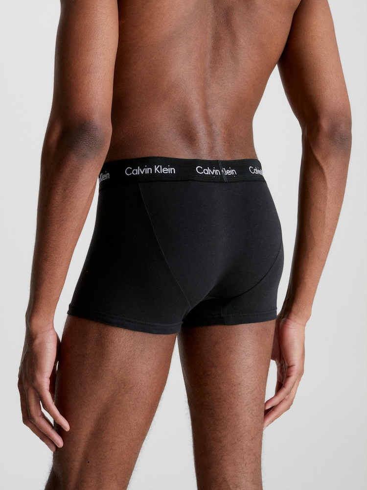 Calvin Klein Black/Coral Low Rise Boxers 3 Pack - Image 2 of 5