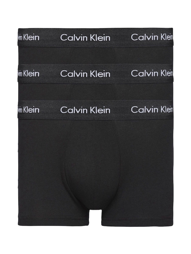 Calvin Klein Black/Coral Low Rise Boxers 3 Pack - Image 5 of 5