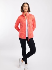 Weird Fish Pink Rochelle Full Zip Printed Micro Fleece - Image 3 of 7