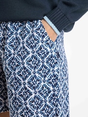 Weird Fish Blue Isabella Printed Double Cloth Short - Image 3 of 4