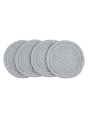 Mary Berry 4 Pack Grey Signature 100% Cotton Coasters - Image 3 of 4