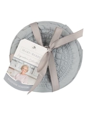 Mary Berry 4 Pack Grey Signature 100% Cotton Coasters - Image 4 of 4