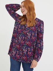 FatFace Purple Aurelia Abstract Marks Tunic - Image 1 of 5
