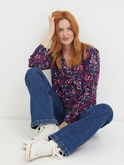FatFace Purple Aurelia Abstract Marks Tunic - Image 3 of 5
