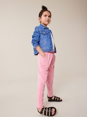 Rosa Blumenmuster - Leichte Jerseyhose mit Stretch (3–16 Jahre) - Bild 1 von 5