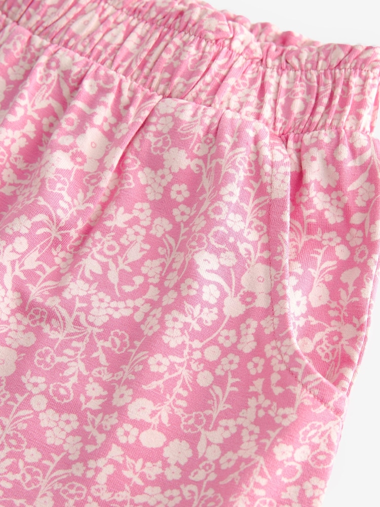 Rosa Blumenmuster - Leichte Jerseyhose mit Stretch (3–16 Jahre) - Bild 5 von 5