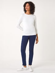 Roman White Diamante Button Scallop Edge Jumper - Image 2 of 5