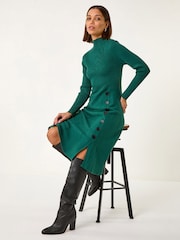 Roman Button Detail Knitted Dress - Image 1 de 5