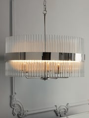 Laura Ashley Chrome Alexa Pendant 5 Light Ceiling Light - Image 1 of 5
