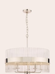 Laura Ashley Chrome Alexa Pendant 5 Light Ceiling Light - Image 2 of 5
