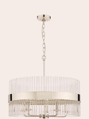 Laura Ashley Chrome Alexa Pendant 5 Light Ceiling Light - Image 3 of 5