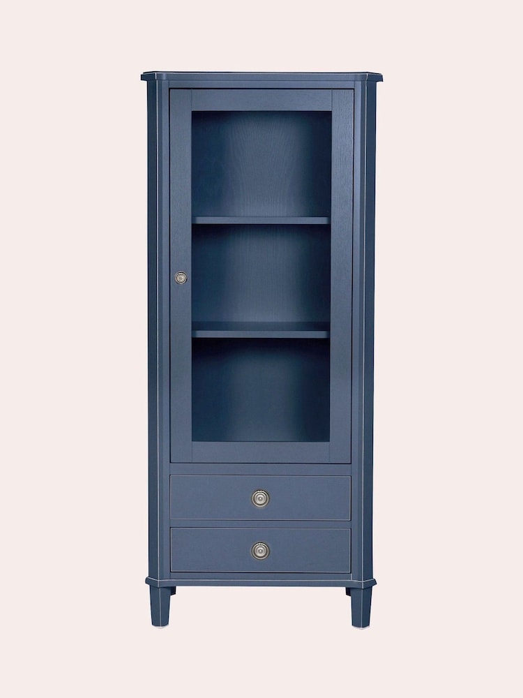 Laura Ashley Dusky Seaspray Henshaw 1 Door 2 Drawer Display Unit - Image 2 of 5