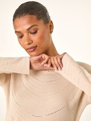 Roman Natural Hotfix Line Knit Jumper - Image 1 of 5
