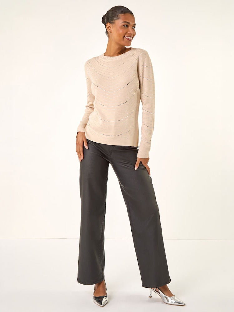 Roman Natural Hotfix Line Knit Jumper - Image 2 of 5