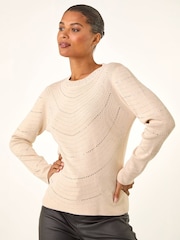 Roman Natural Hotfix Line Knit Jumper - Image 4 of 5