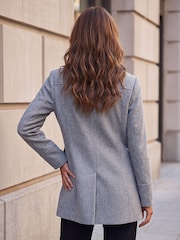 Roman Grey Double Breasted Longline Coat - Image 4 of 4