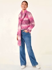 Roman Pink Ombre Knit Scarf & Jumper - Image 5 of 6