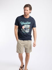 Weird Fish Blue Palm Island Front Print Graphic T-Shirt - Image 3 of 6
