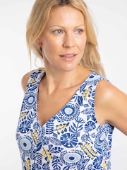 Weird Fish Blue Indus Printed Jersey Tunic - Image 4 of 7