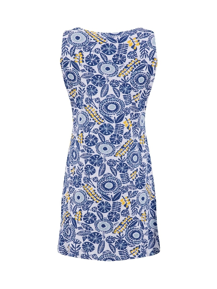 Weird Fish Blue Indus Printed Jersey Tunic - Image 7 of 7