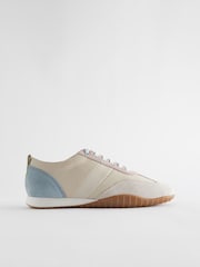 Grey Signature Leather Slim Sole Retro Trainers - Image 2 of 5