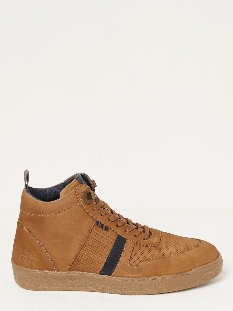 FatFace Brown Jacob High Top Trainers - Image 1 of 5 FatFace Brown Jacob High Top Trainers - Image 1 of 5