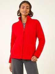 Roman Red Reversible Fleece Zip Jacket - Image 2 of 6