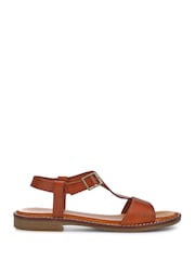 Pavers Brown All-Leather Buckled Sandals - Image 4 of 6