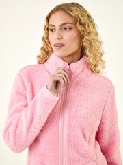 Roman Pink Reversible Fleece Zip Jacket - Image 6 of 6