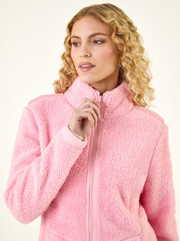 Roman Pink Reversible Fleece Zip Jacket - Image 6 of 6