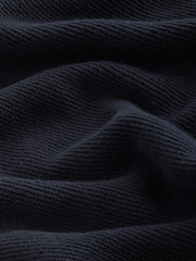 Marineblau - Premium, gestricktes Relaxed-Fit-Hemd aus Leinenmischung mit Knopfleiste - Bild 10 von 10